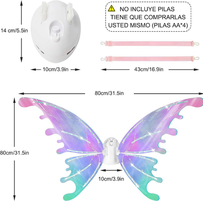 Alas Mágicas de Hada con LED y Música
